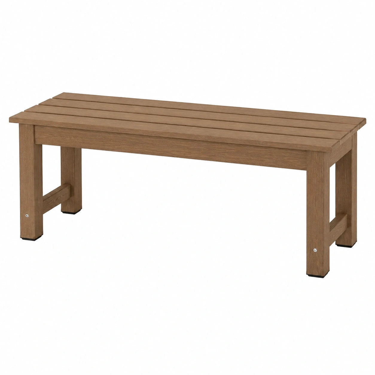 Wetterfeste 2-Sitzer Gartenbank aus HIPS, Holzoptik, robust bis 360 kg, ideal für Garten & Park