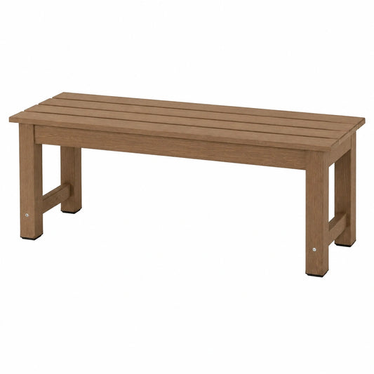 Wetterfeste 2-Sitzer Gartenbank aus HIPS, Holzoptik, robust bis 360 kg, ideal für Garten & Park