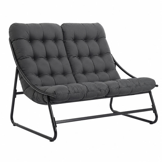 Zweisitziger Gartensessel, Bequemer Outdoor-Relaxsessel für Balkon und Terrasse