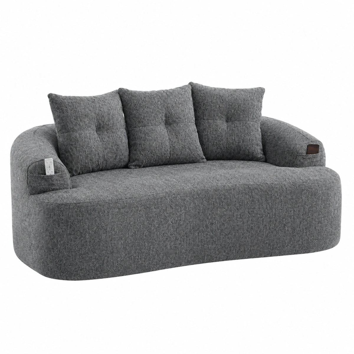 Bequemer Bean Bag 2-Sitzer Sofa für Wohnzimmer und Schlafzimmer - Grau